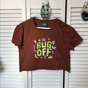 Women’s Brown 'Bug Off' Graphic Tee